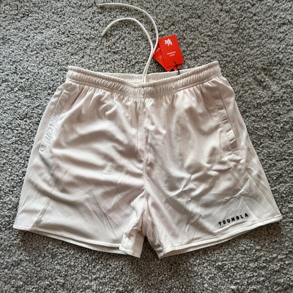 Men's YoungLA ReversibleOneShortsTwoWearsMeshShorts, XL, NWT, OnFire - Picture 5 of 6